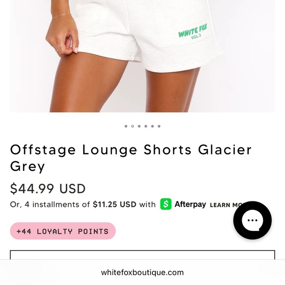 White Fox Offstage Lounge Shorts Glacier Grey - Picture 5 of 5